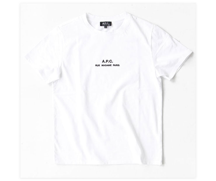 全商品が全国送料無料 A.P.C ユニセックスTシャツ Tシャツ/カットソー(半袖/袖なし)