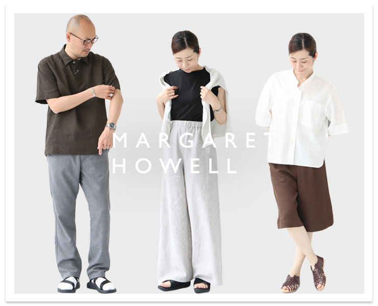 マーガレットハウエル FINE COTTON WOOL SHIRTING シャツ