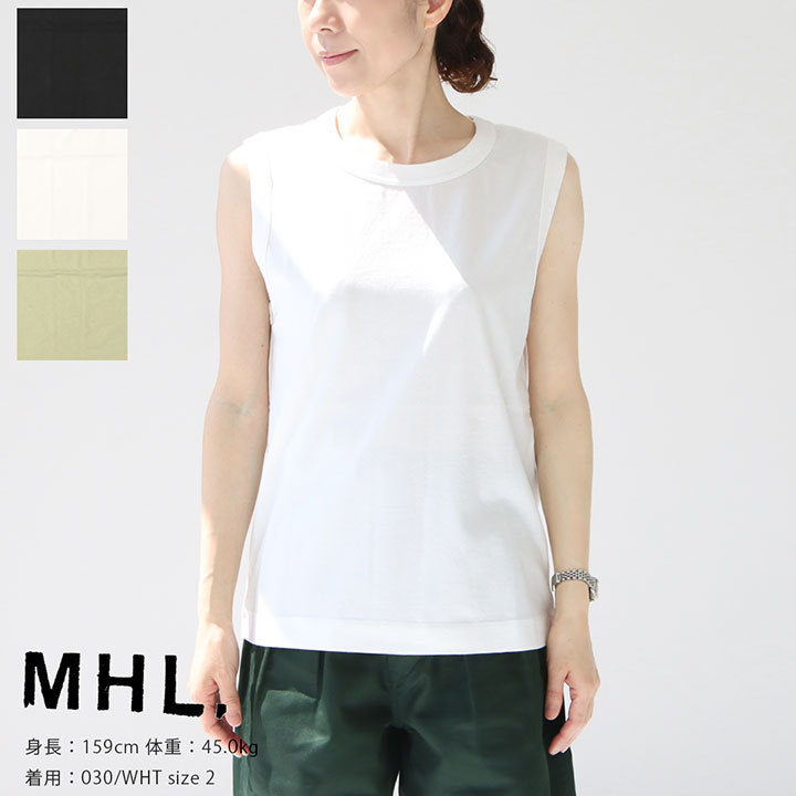 MHL.(エムエイチエル)GARMENT DYE BASIC JERSEY タンクトップ(595-1167500)