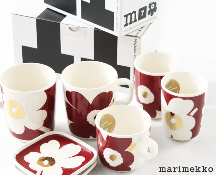 Ruudutルーダットカラーmarimekko マリメッコ70周年記念 - グラス/カップ