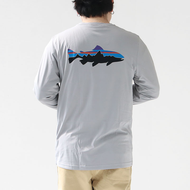 メンズ・ロングスリーブ・キャプリーン・クール・デイリー・フィッシュ・グラフィック・シャツ