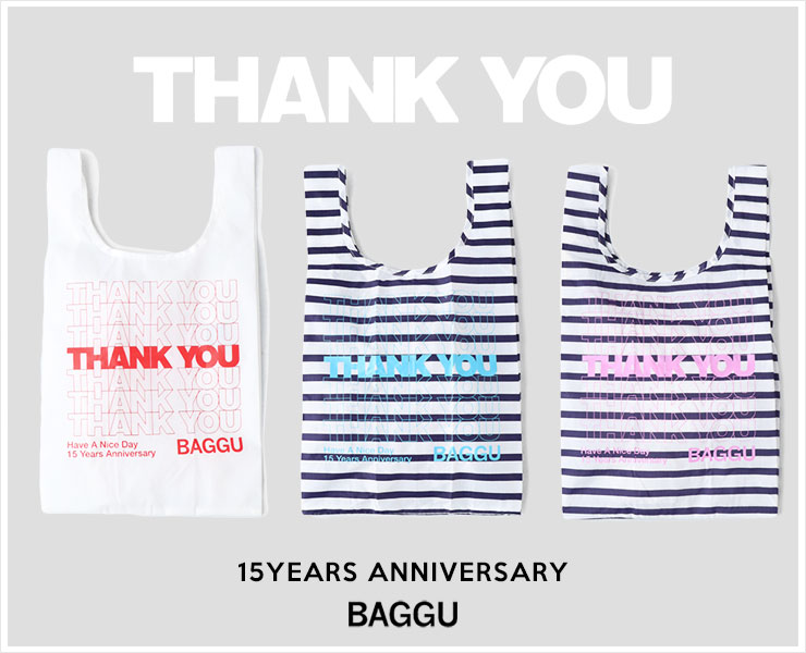 BAGGU(バグゥ) 15周年記念の“THANK YOU”バッグ