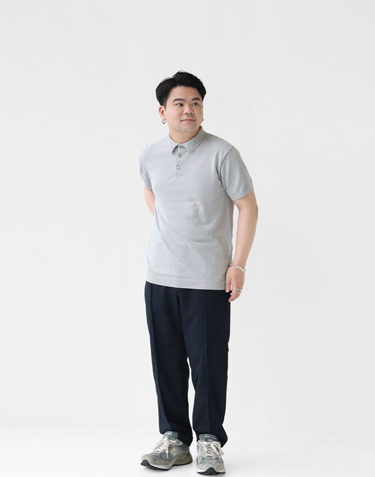 ビジネスシーンにぴったりなサマーニットコーデを使ったコーディネート