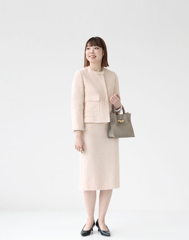 Ballsey/ミックスヤーンツイード Iラインスカートを使ったコーディネート