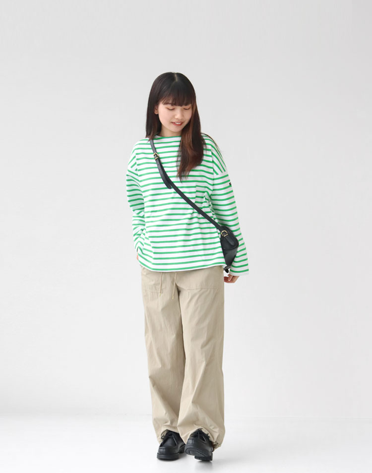 SAINT JAMES 長袖ドロップショルダーを使ったコーディネート