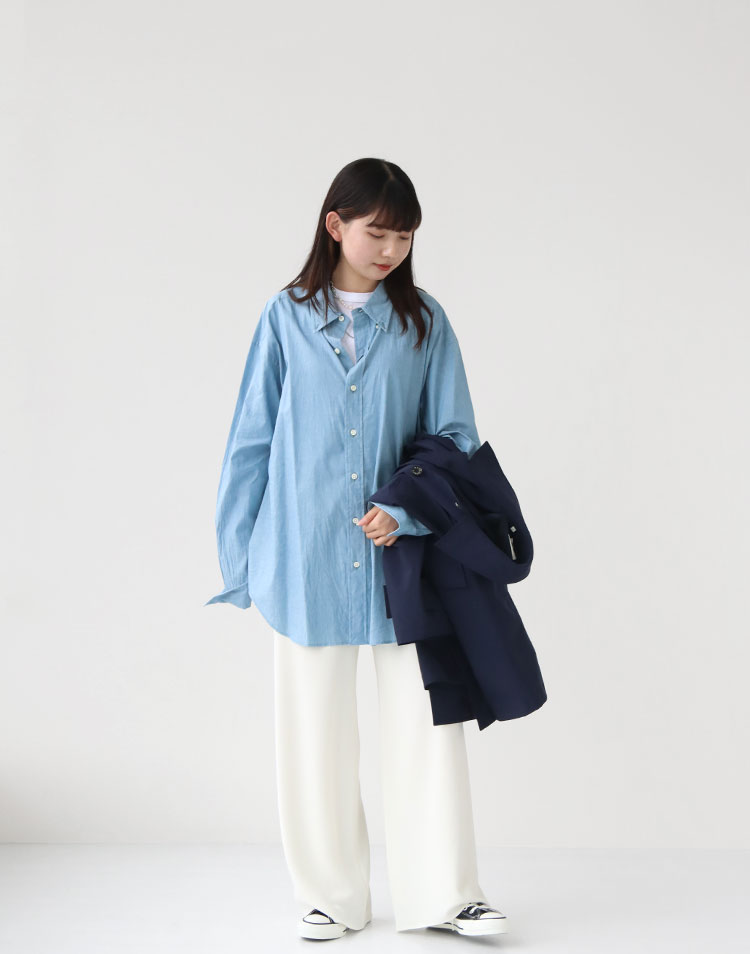 MACKINTOSH HUMBIE ステンカラーコートを使ったコーディネート