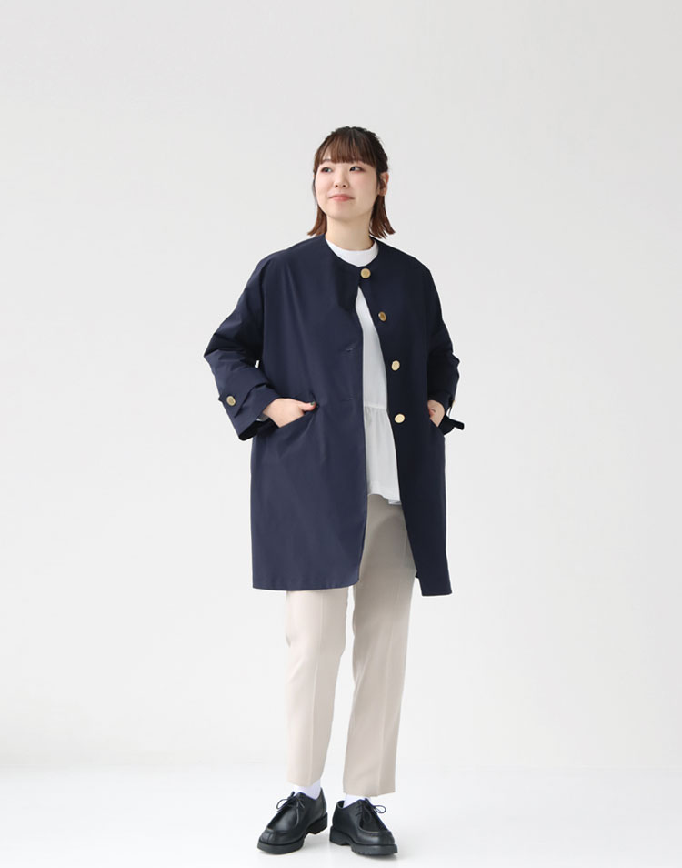 MACKINTOSH /ノーカラーコート HUMBIEを使ったコーディネート