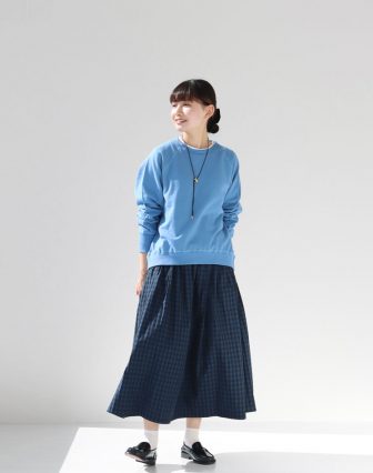 PRIT/40/1ミニ裏毛 ラグランスリーブプルオーバーを使ったコーディネート