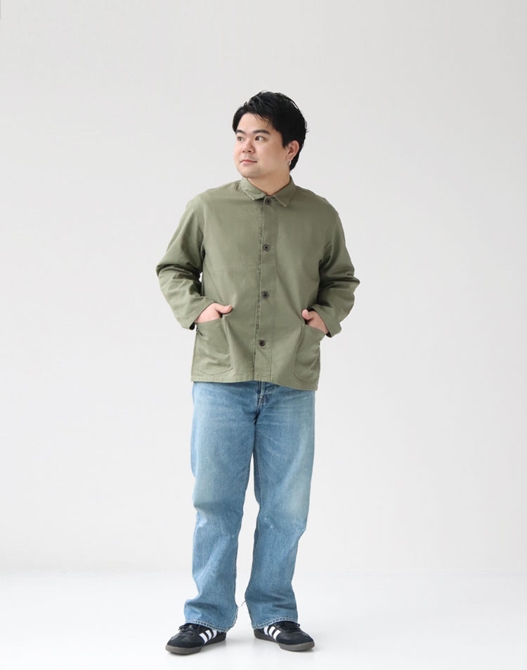 EMON/SAGISOU カバーオールを使ったコーディネート