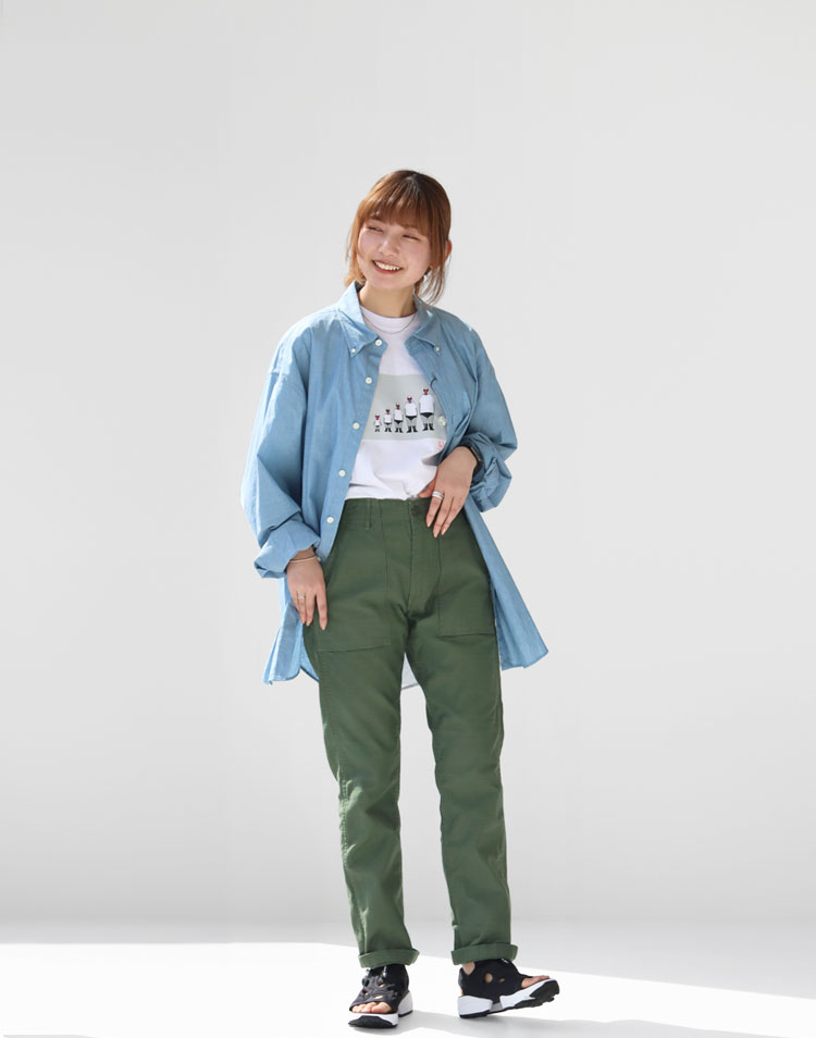 Reebok/インスタポンプフューリー サンダル ジップを使ったコーディネート