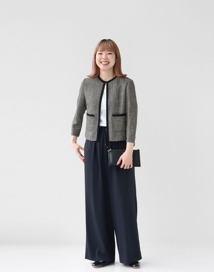 Ballsey/カラミ ノーカラージャケットを使ったコーディネート