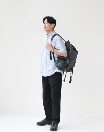 Gymphlex/コットン ボタンダウン半袖シャツを使ったコーディネート