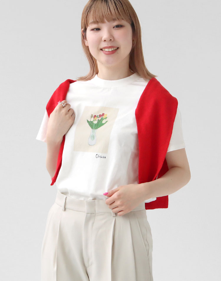 Oblada/チューリップTシャツを使ったコーディネート