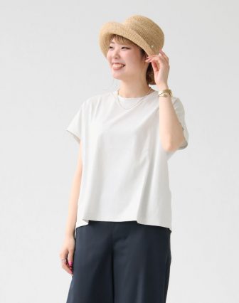 GALERIE VIE/ファインコットン ワイドクルーネックプルオーバーを使ったコーディネート