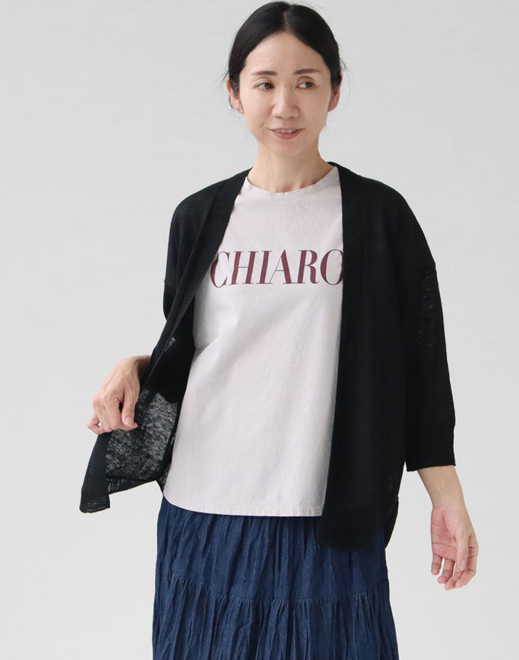 mao made/TOSCO ラウンドヘム カーディガンを使ったコーディネート