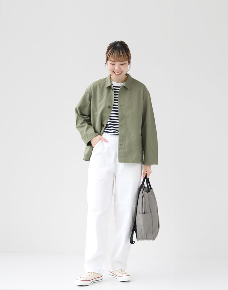 EMON/SAGISOU カバーオールを使ったコーディネート