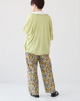 PRIT/ベルギーリネン天竺 クルーネックカーディガンを使ったコーディネート