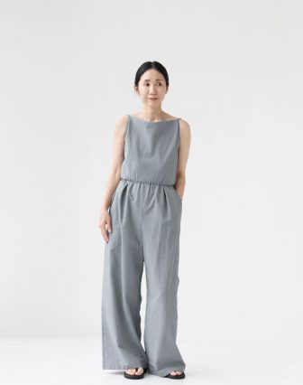 MACPHEE/コットンポリエステルサッカー ジャンプスーツを使ったコーディネート