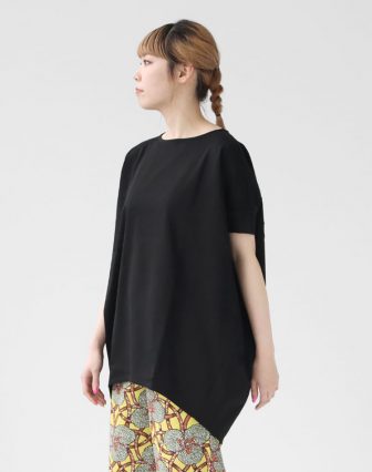 mizuiro ind/ボートネックコクーンプルオーバーを使ったコーディネート