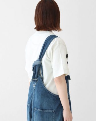 chimala/デニムオーバーオールを使ったコーディネート