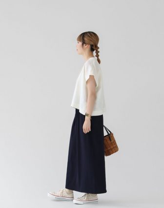 FilMelange/リアナ オーガニックラフィーコットン ロングスカートを使ったコーディネート