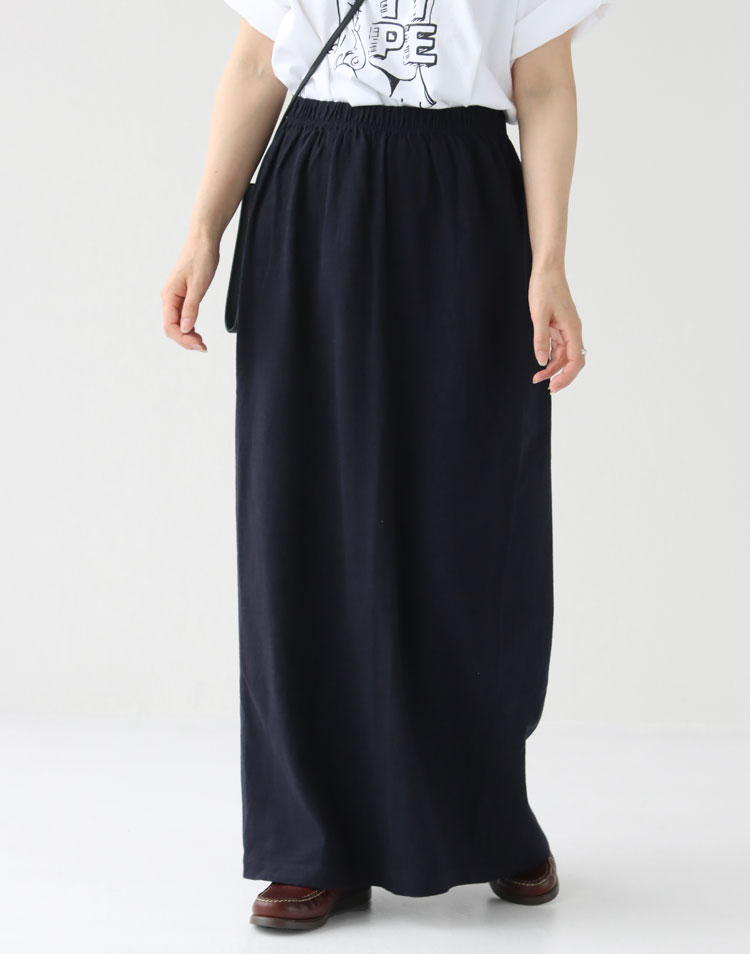 FilMelange/リアナ オーガニックラフィーコットン ロングスカートを使ったコーディネート