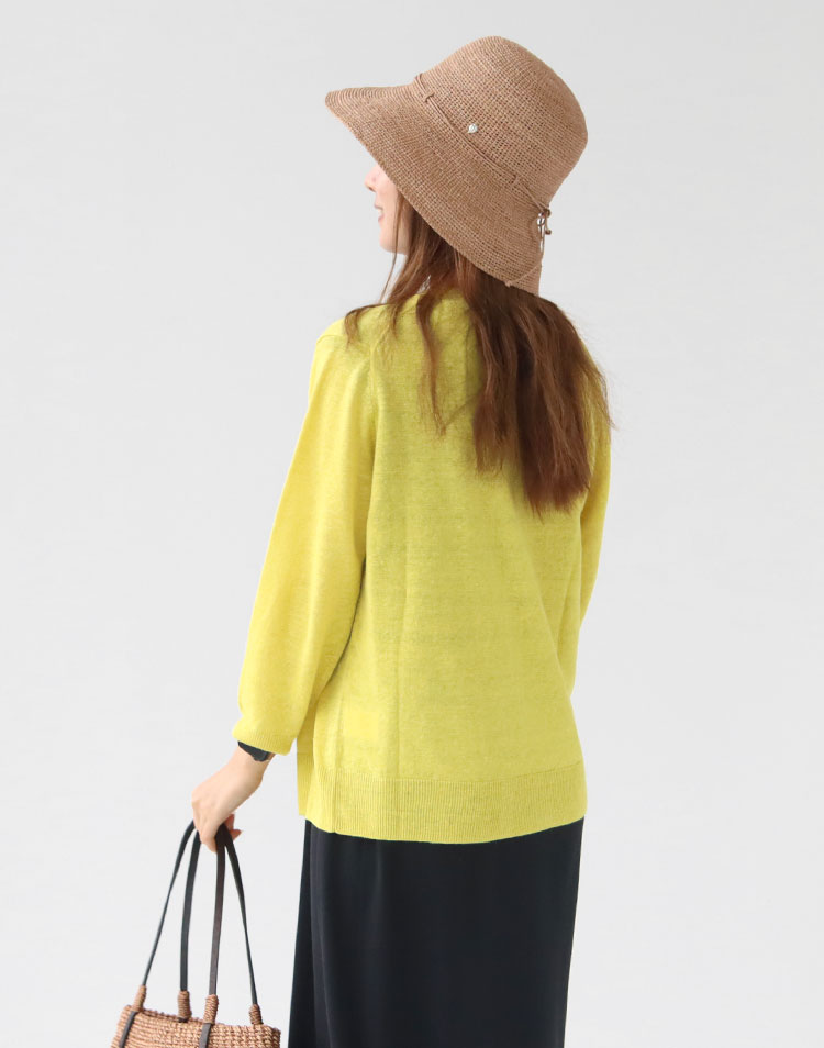 mao made/UVカット加工 リネンカーディガンを使ったコーディネート