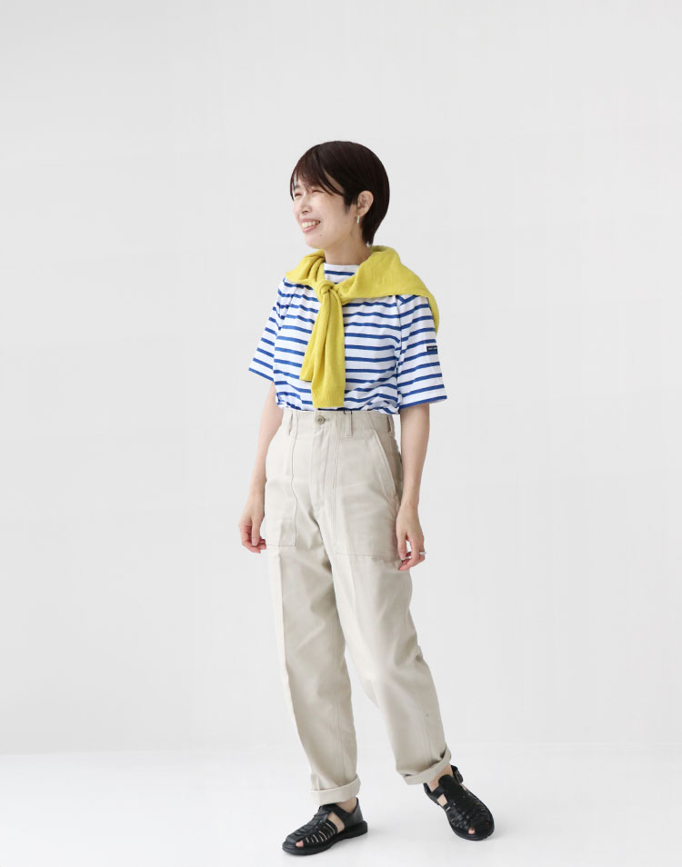 mao made/UVカット加工 リネンカーディガンを使ったコーディネート