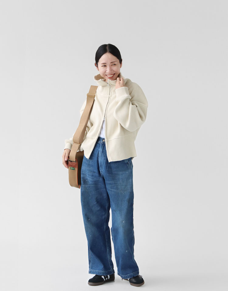 AMERICANA/8Gヴィンテージリブ スタンドジップブルゾンを使ったコーディネート