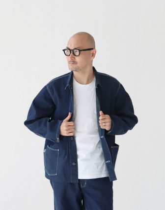 EMON/デニム カバーオールを使ったコーディネート