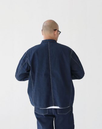 EMON/デニム カバーオールを使ったコーディネート