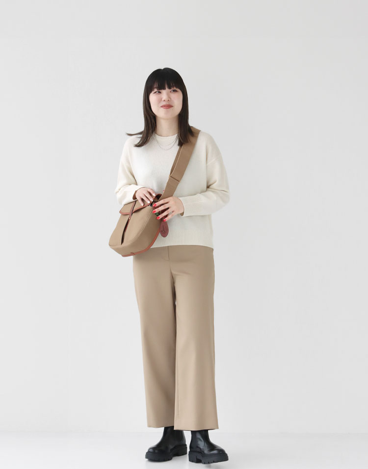 MACPHEE/NZ LAMB 9Gクルーネックプルオーバーを使ったコーディネート