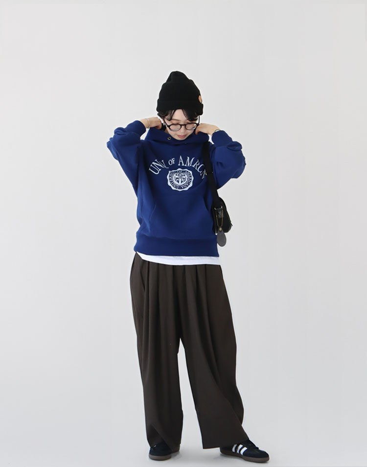 AMERICANA/14G裏毛 フードスウェットを使ったコーディネート