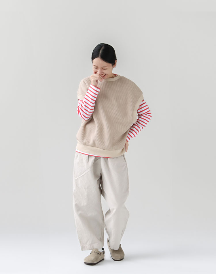 NARU/AWダブルワッフルベストを使ったコーディネート