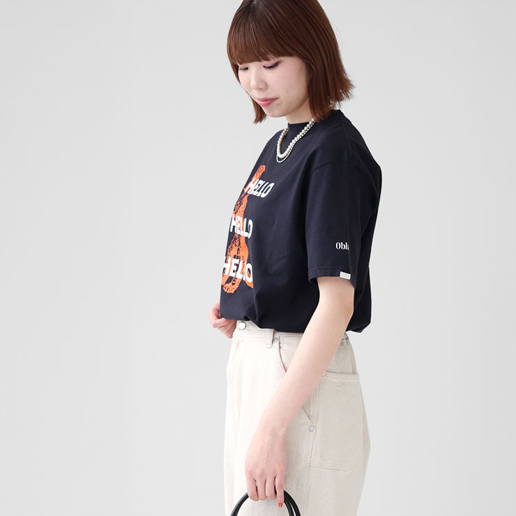 オブラダ DINOSAUR Tシャツ 着用 side モデル168cm/55kg