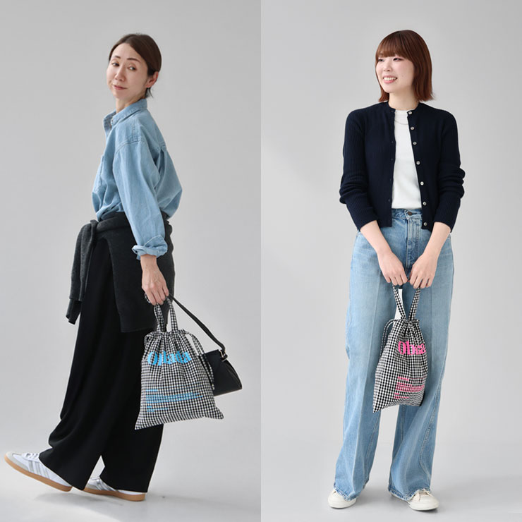 オブラダ サックトートバッグ 着用コーデ